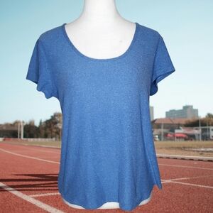 XCelsius Active Mottled Blue Cap Sleeve Athletic Top